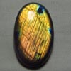 New Madagascar - LABRADORITE - Oval Cabochon Huge size - 32x54 mm Gorgeous Strong Multy Fire